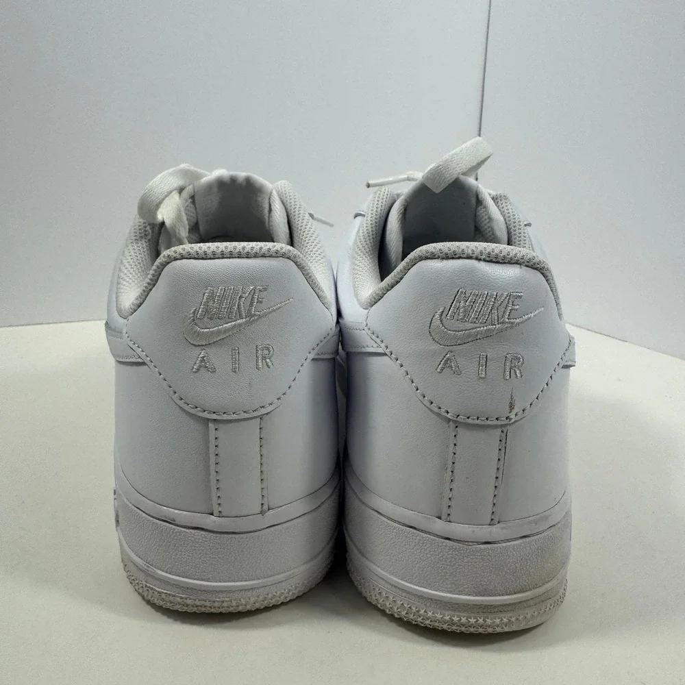 Nike Air Force 1‎ Low Men's White Leather Sneakers Size 11